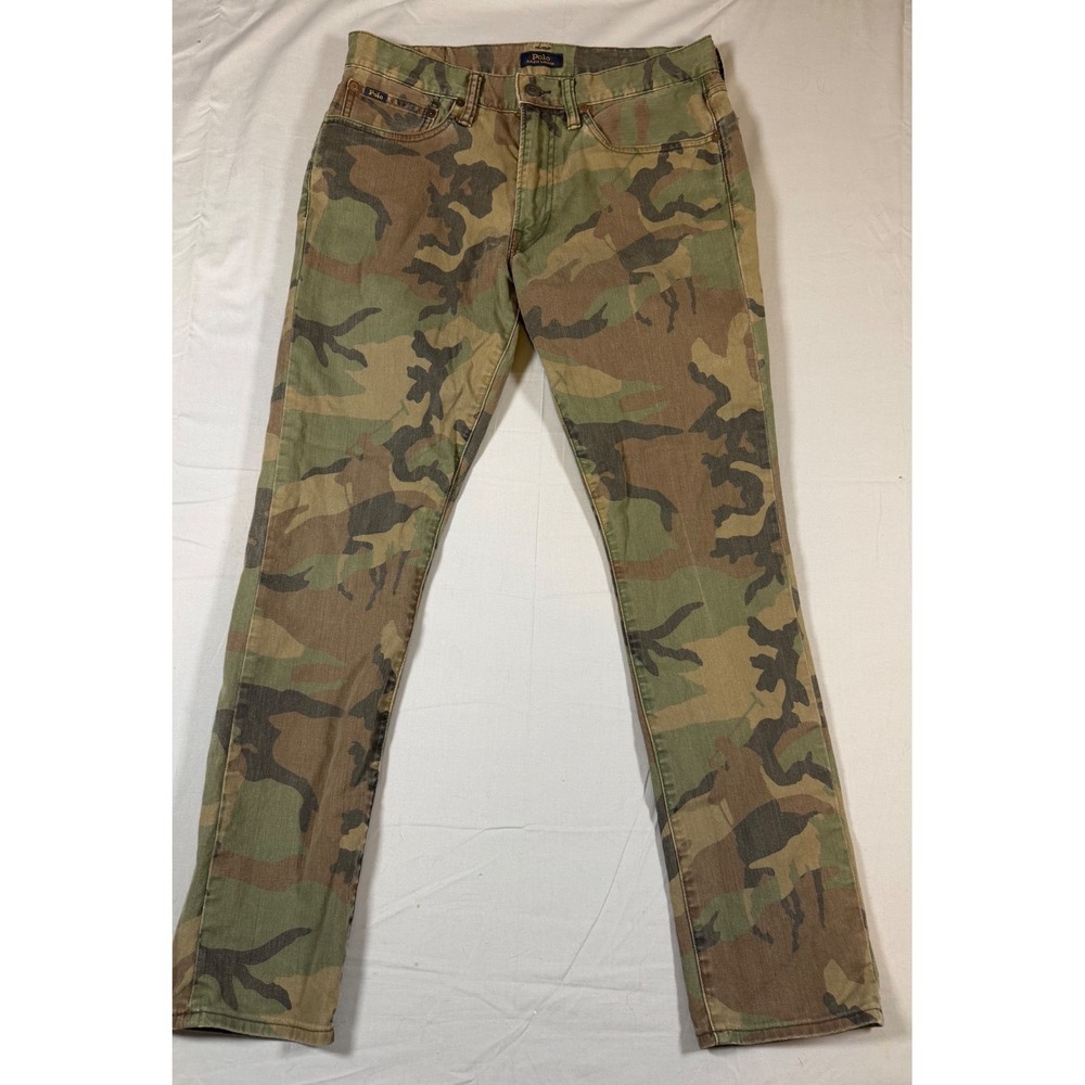 Polo Ralph Lauren Sullivan Slim Camo Pant Mens 31x30 Woodland Camouflage